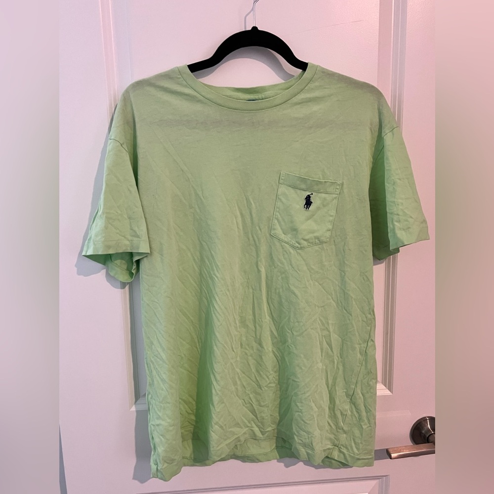 Men’s Polo Ralph Lauren Green Short Sleeve Crew Neck Pocket Tee